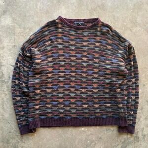 Vintage 3D Knit Multicolored Sweater Size XXL